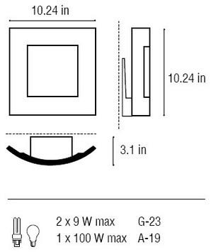 Tibi 2 ada/Wall Fixture